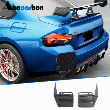 BMW 2 Series M2 G87 Coupe 2022-2024 Rear Bumper Splitters Dry Carbon Fiber-Ahacarbon