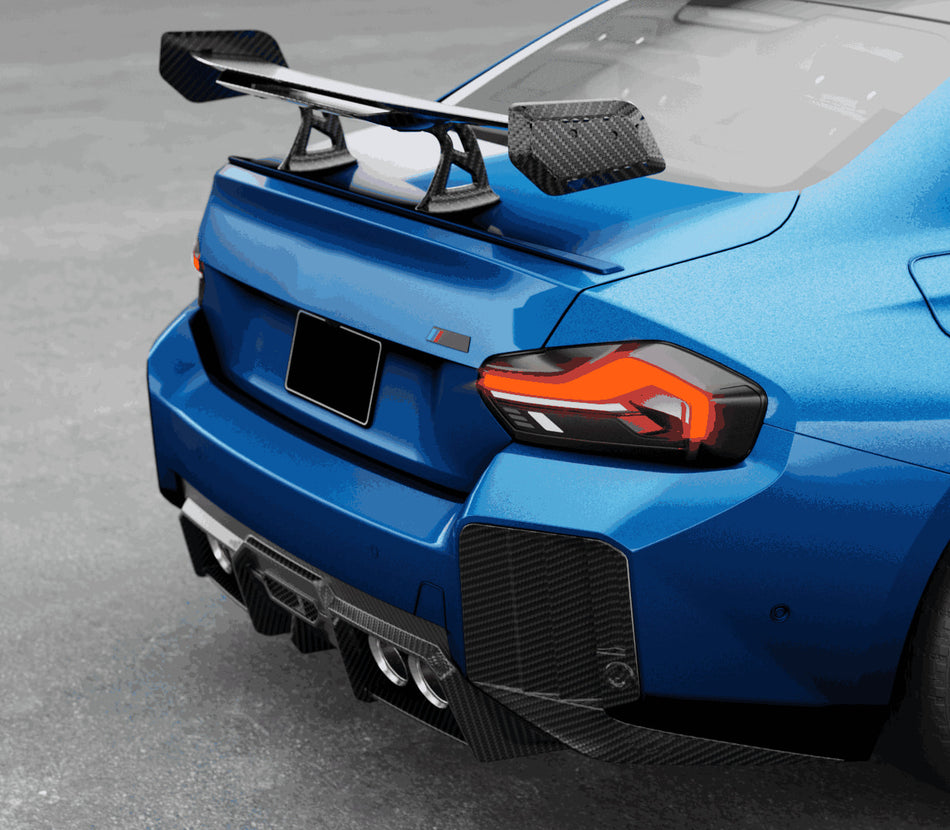 BMW 2 Series M2 G87 Coupe 2022-2024 Rear Bumper Splitters Dry Carbon Fiber-Ahacarbon
