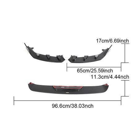 BMW 2 Series M2 G87 Coupe 2022-2024 Front Bumper Lip Dry Carbon Fiber-Ahacarbon