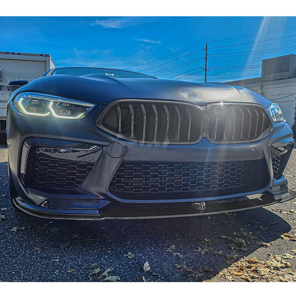 BMW F91 F92 F93 M8 2019-2022 Front Bumper Lip Dry Carbon Fiber-Ahacarbon