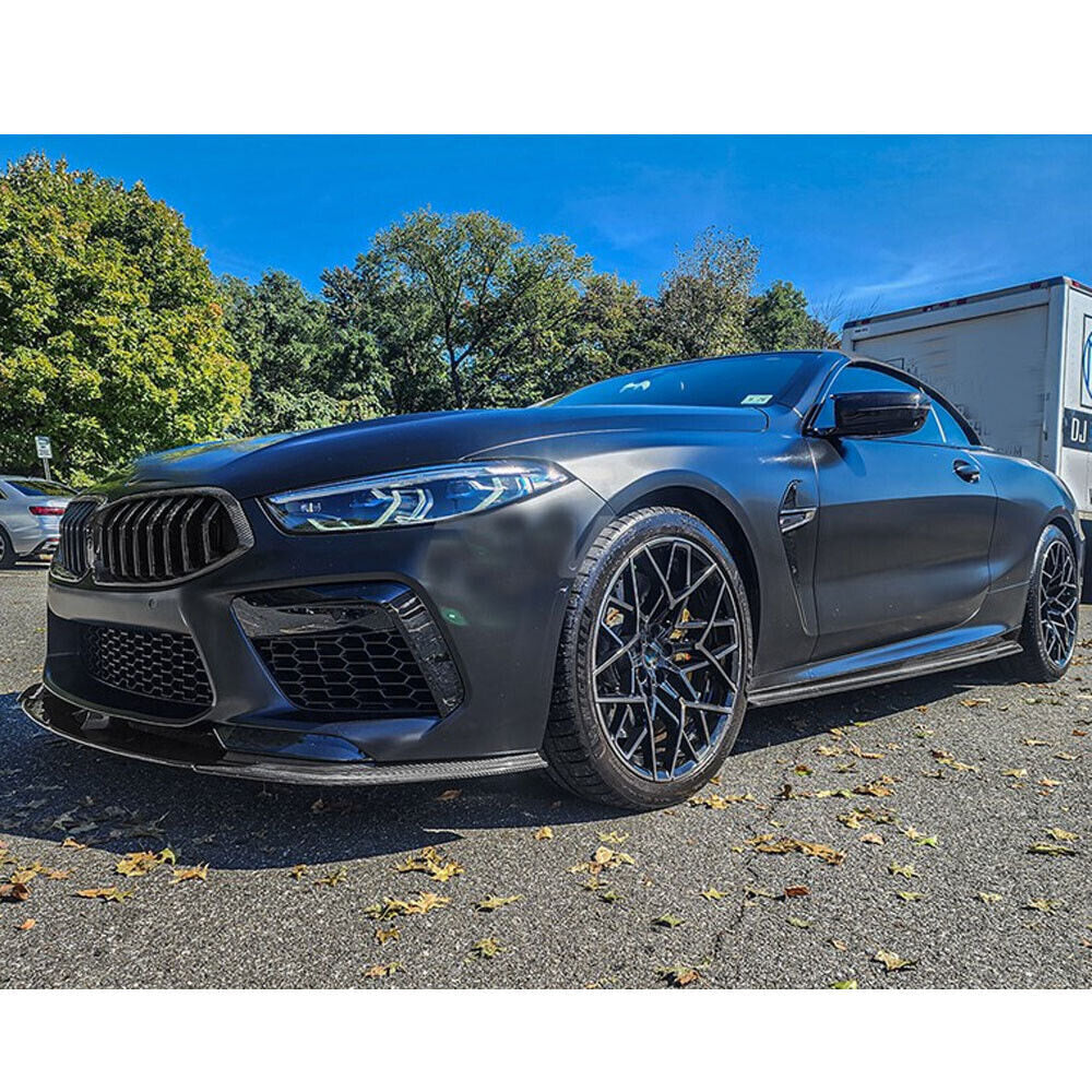 BMW F91 F92 F93 M8 2019-2022 Front Bumper Lip Dry Carbon Fiber-Ahacarbon