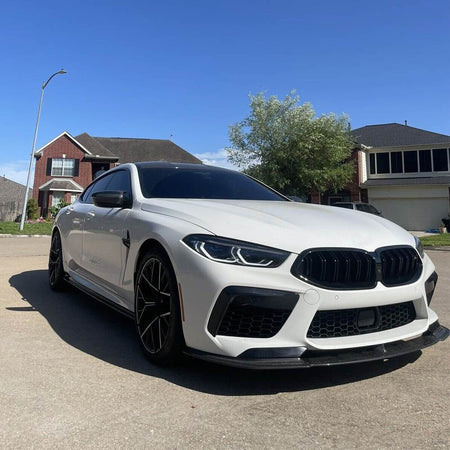 BMW F91 F92 F93 M8 2019-2022 Front Bumper Lip Dry Carbon Fiber-Ahacarbon