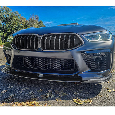 BMW F91 F92 F93 M8 2019-2022 Front Bumper Lip Dry Carbon Fiber-Ahacarbon
