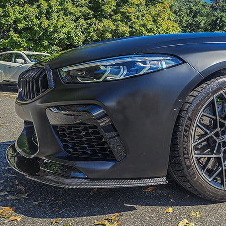 BMW F91 F92 F93 M8 2019-2022 Front Bumper Lip Dry Carbon Fiber-Ahacarbon