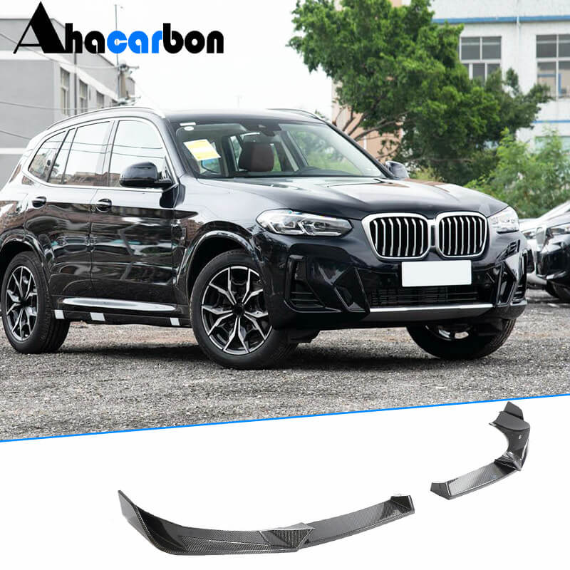 BMW X3 G01 IX3 X4 G02 2022-2024 Front Bumper Lip Carbon Fiber-Ahacarbon