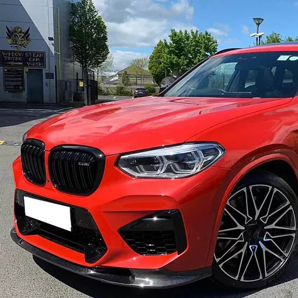 BMW X3 M F97 X4 M F98 Pre-LCI 2019-2021 Front Bumper Lip Carbon Fiber/FRP-Ahacarbon