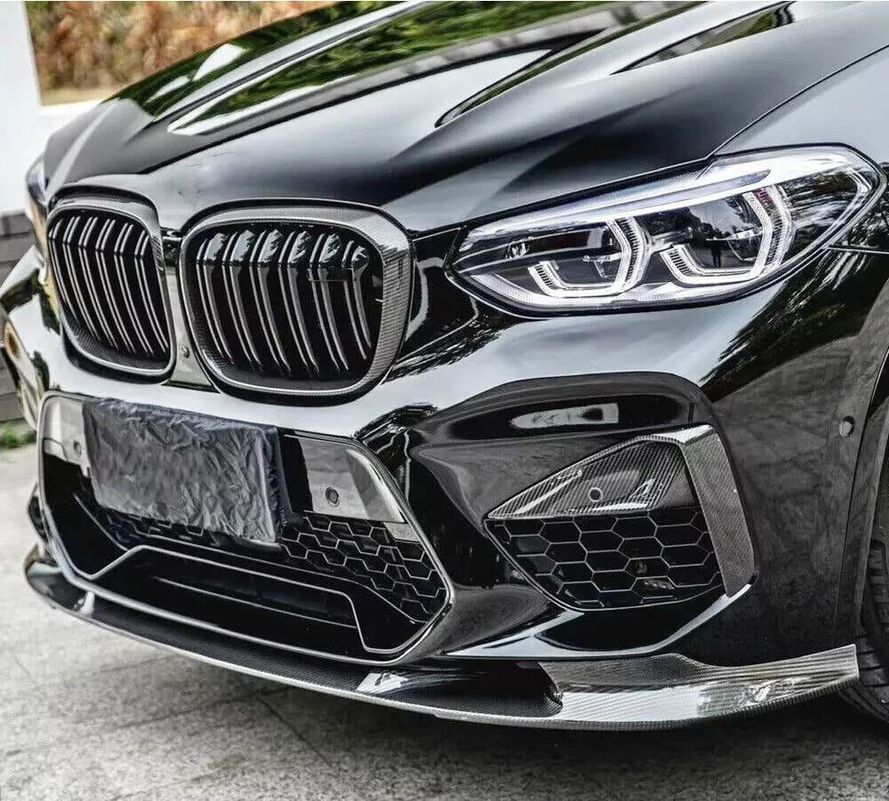 BMW X3 M F97 X4 M F98 Pre-LCI 2019-2021 Front Bumper Lip Carbon Fiber/FRP-Ahacarbon