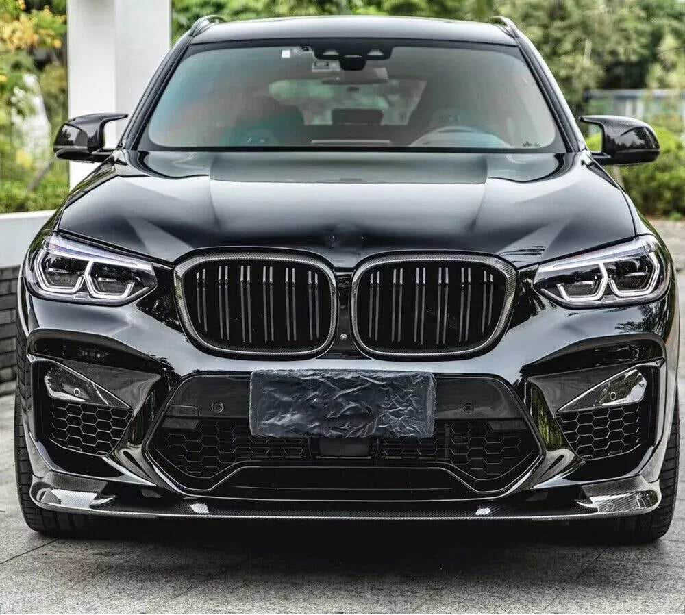 BMW X3 M F97 X4 M F98 Pre-LCI 2019-2021 Front Bumper Lip Carbon Fiber/FRP-Ahacarbon
