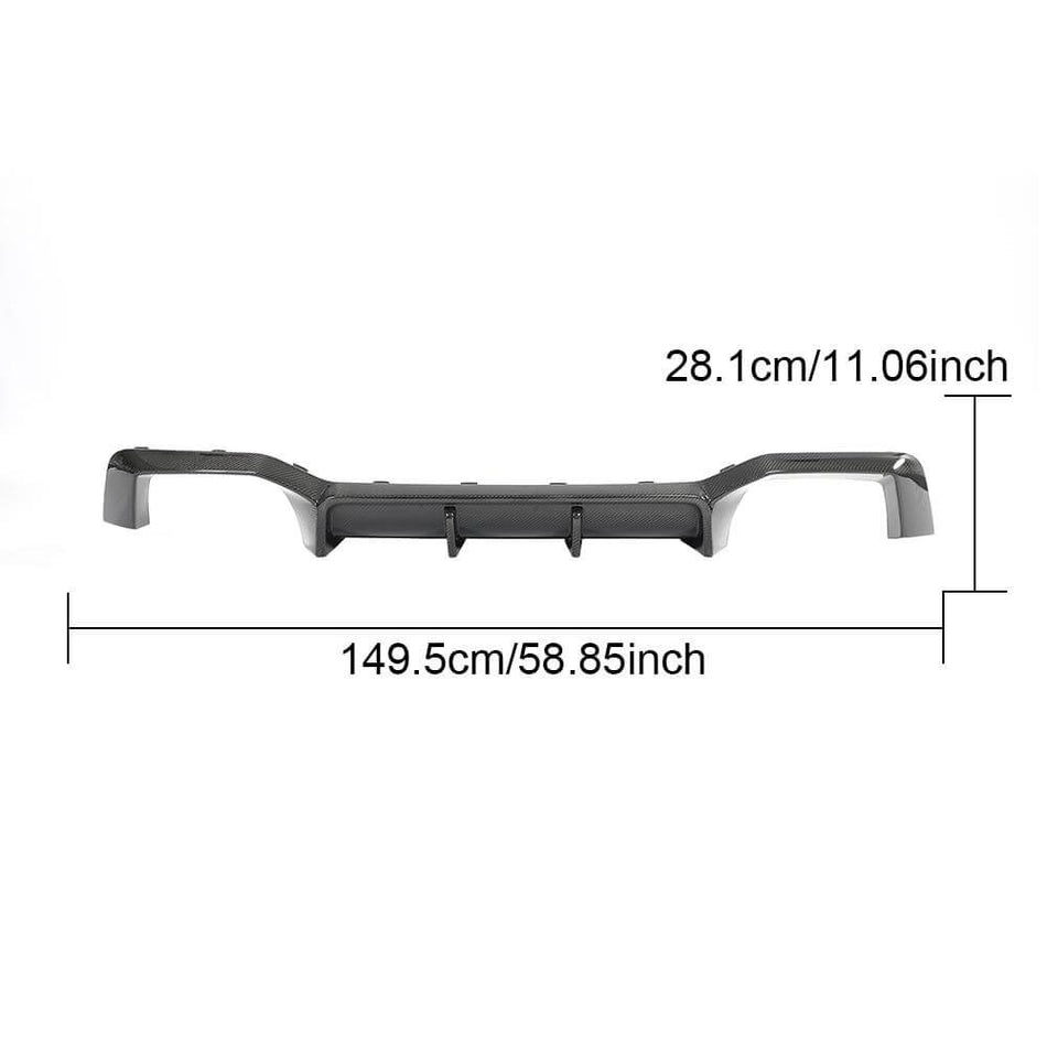 BMW X4 M Sport Utility 4-Door M40i 2023-2024 Rear Bumper Diffuser Carbon Fiber-Ahacarbon