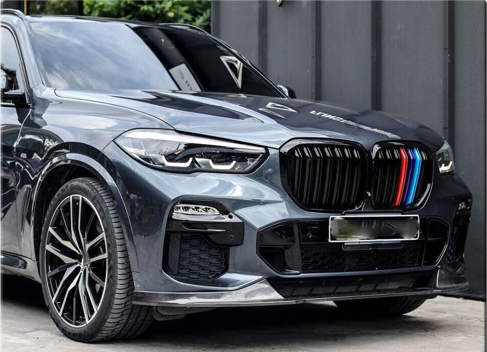 BMW X5 G05 xDrive40i/50i/30d M Sport M50d Front Bumper Lip Carbon Fiber/FRP-Ahacarbon