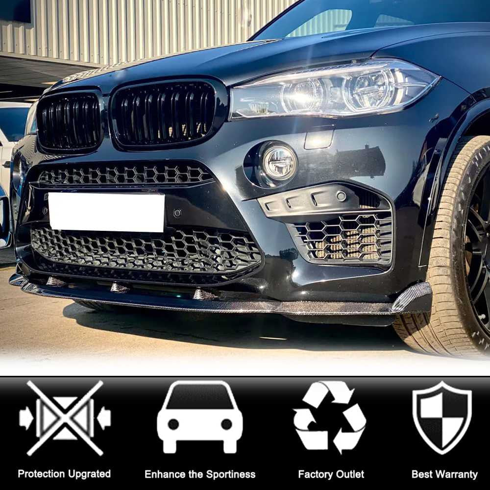 BMW X5M F85 X6M F86 2015-2019 Front Bumper Lip Carbon Fiber-Ahacarbon
