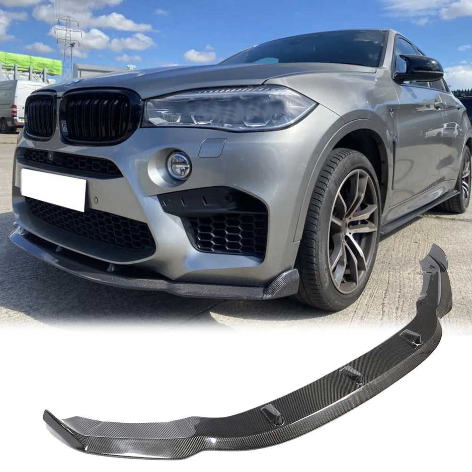 BMW X5M F85 X6M F86 2015-2019 Front Bumper Lip Carbon Fiber-Ahacarbon
