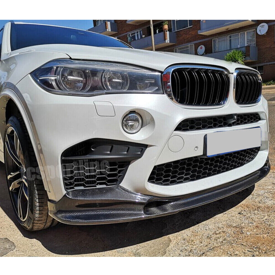 BMW X5M F85 X6M F86 2015-2019 Front Bumper Lip Carbon Fiber-Ahacarbon