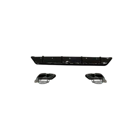 BMW X6 G06 23-24 Rear Bumper Diffuser with Tail Pipe Tips Glossy Black ABS-Ahacarbon