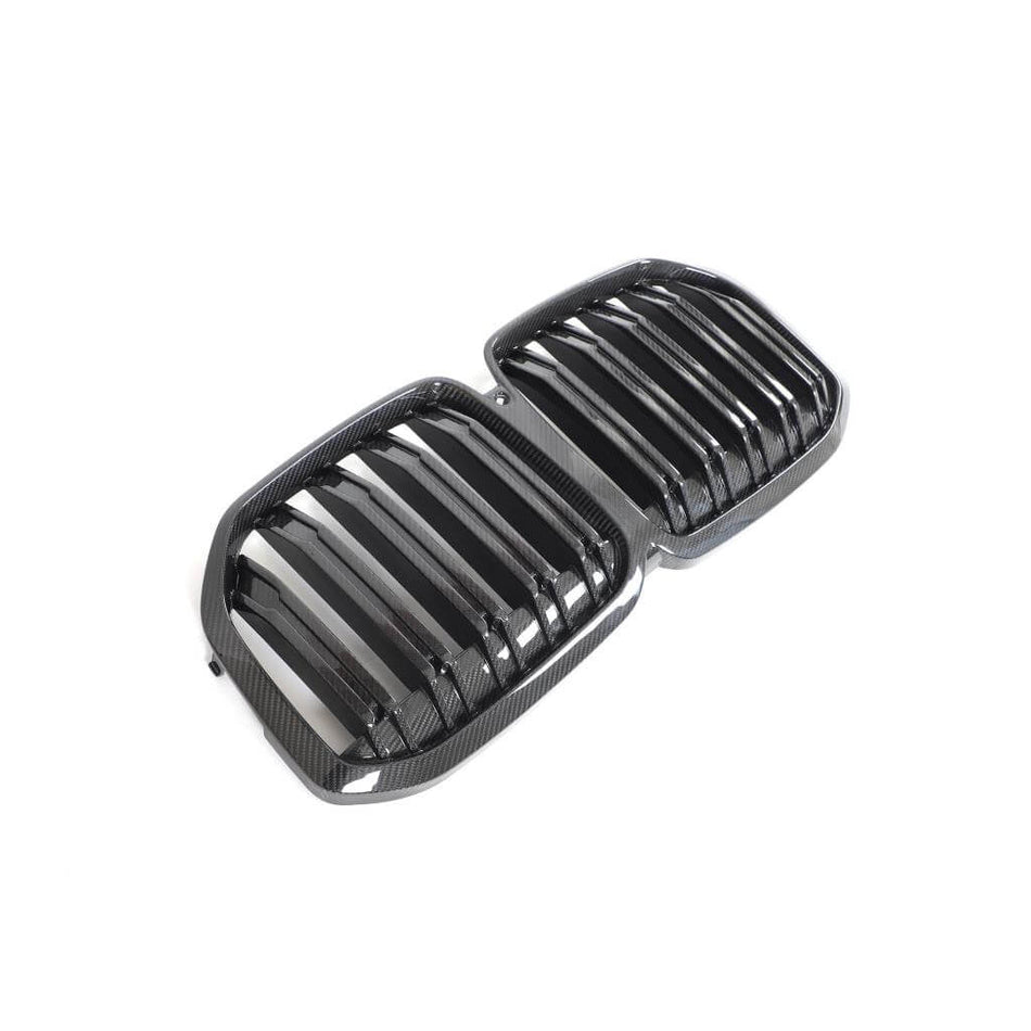 BMW X7 G07 2019-2022 Front Grille Dry Carbon Fiber-Ahacarbon