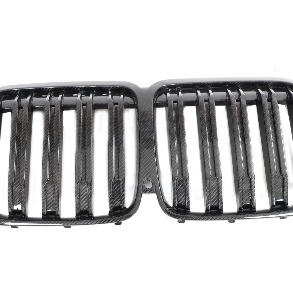 BMW X7 G07 2019-2022 Front Grille Dry Carbon Fiber-Ahacarbon