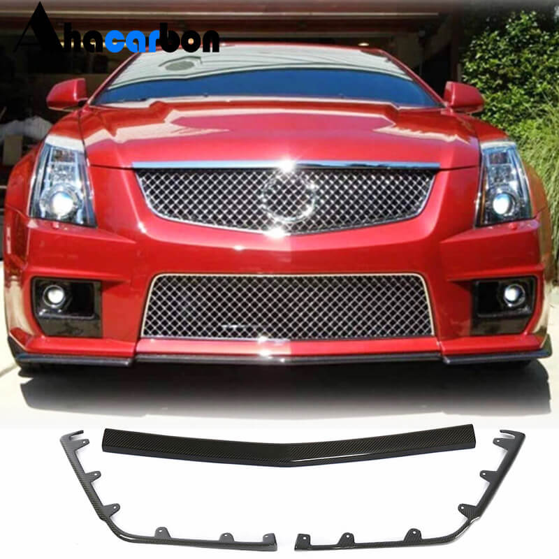 Cadillac CTS-V 2009-2015 Front bumper with Splitters Carbon Fiber-Ahacarbon