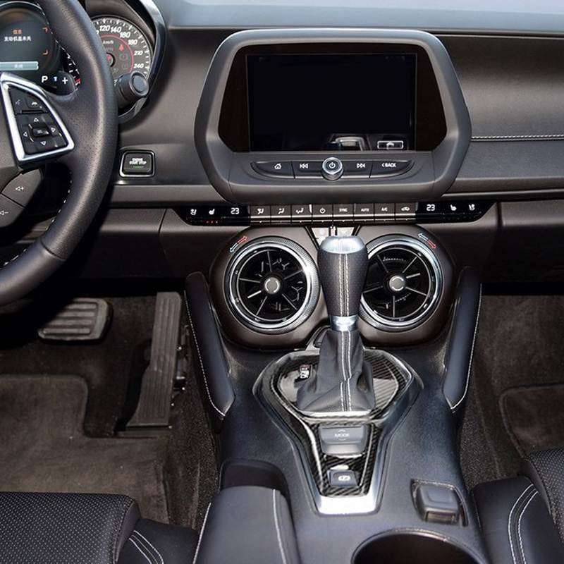 Chevrolet Camaro 2016-2022 Center Gear Panel Trim Carbon Fiber-Ahacarbon