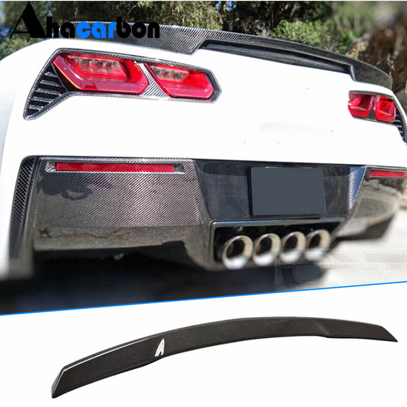 Chevrolet Corvette C7 2014-2019 Rear Trunk Spoiler Carbon Fiber-Ahacarbon