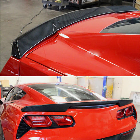 Chevrolet Corvette C7 2014-2019 Rear Trunk Spoiler Carbon Fiber-Ahacarbon