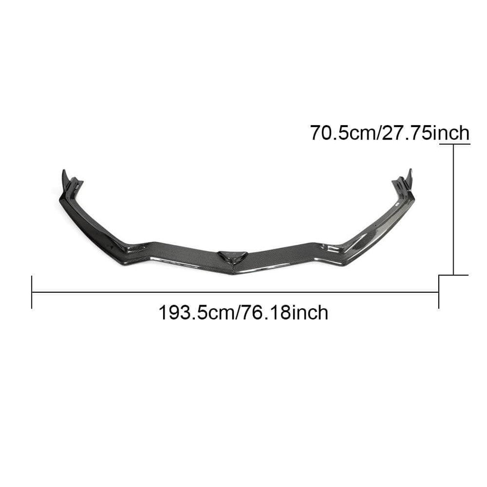 Chevrolet Corvette C8 2020-2021 Front Bumper Lip Carbon Fiber-Ahacarbon