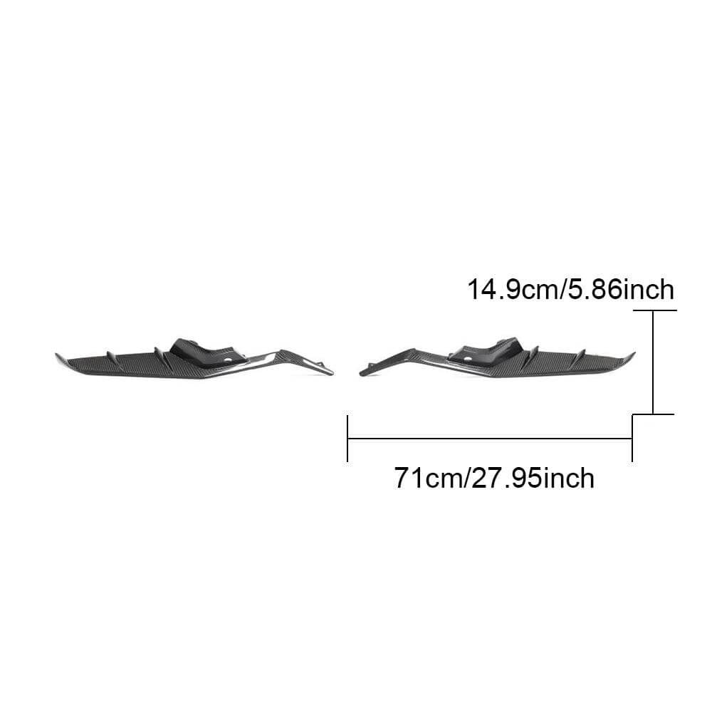 Chevrolet Corvette C8 Z06 2020-2024 Front Bumper Splitters Carbon Fiber-Ahacarbon