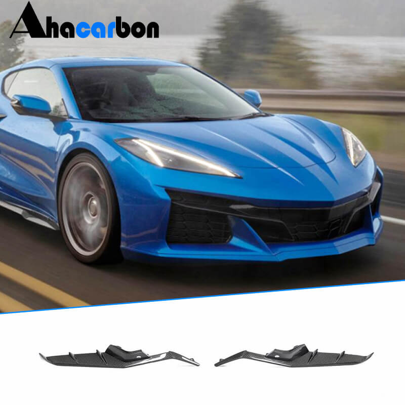 Chevrolet Corvette C8 Z06 2020-2024 Front Bumper Splitters Carbon Fiber-Ahacarbon