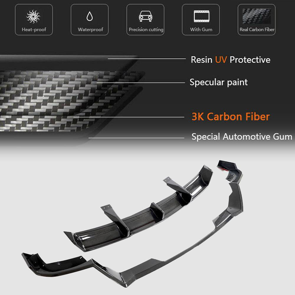 Chevrolet Corvette Z06 2022 Rear Bumper Diffuser Add-on Style Carbon Fiber-Ahacarbon