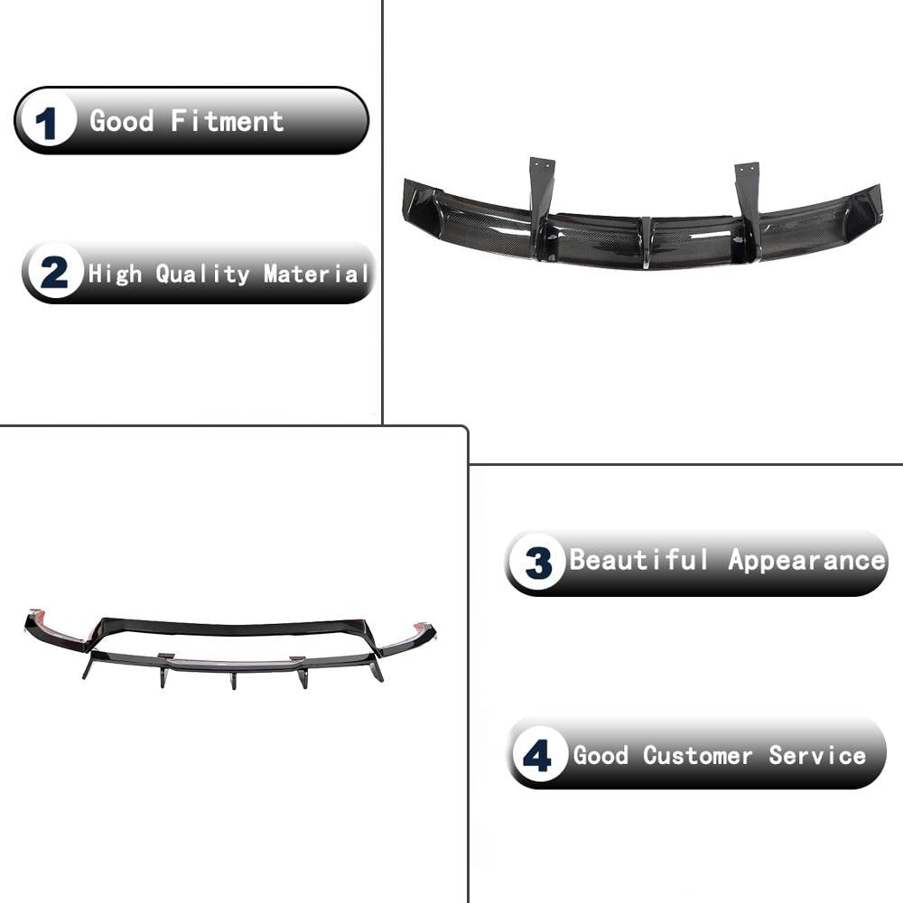 Chevrolet Corvette Z06 2022 Rear Bumper Diffuser Add-on Style Carbon Fiber-Ahacarbon