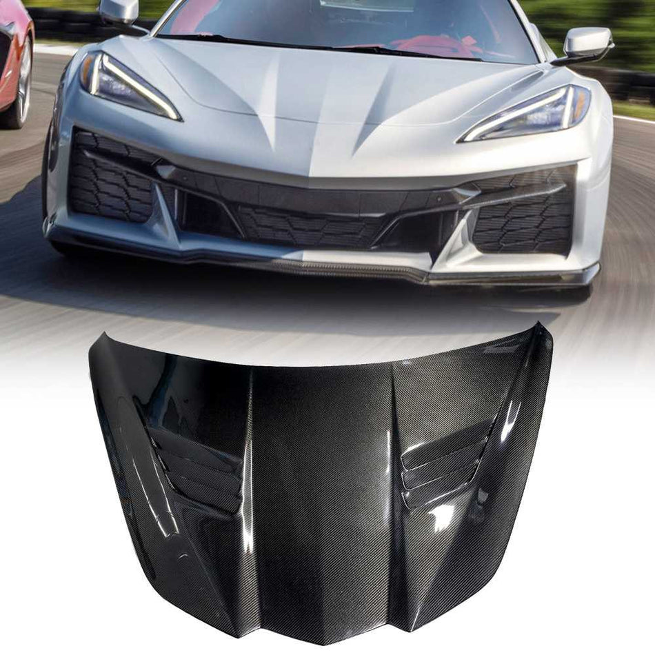 Chevrolet Corvette Z06 22-23 Engine Bonnet Hood Cover Carbon Fiber-Ahacarbon