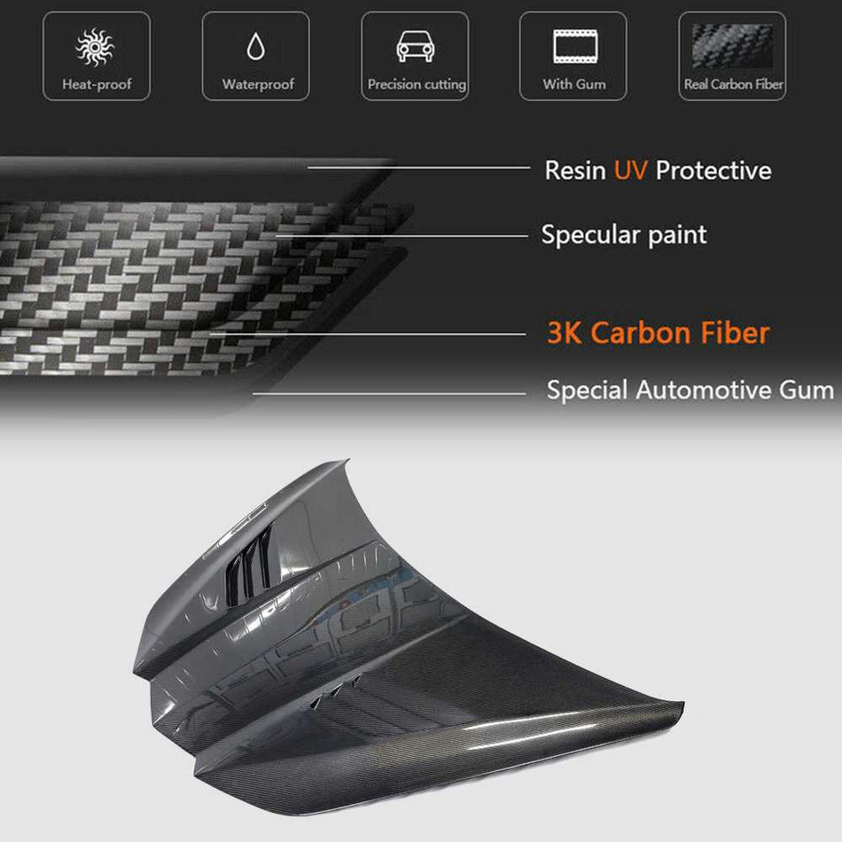 Chevrolet Corvette Z06 22-23 Engine Bonnet Hood Cover Carbon Fiber-Ahacarbon