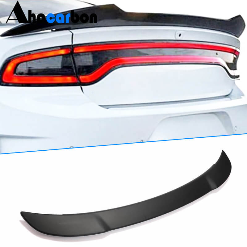 Dodge Charger 2015-2023 Rear Trunk Spoiler Matte Black ABS-Ahacarbon