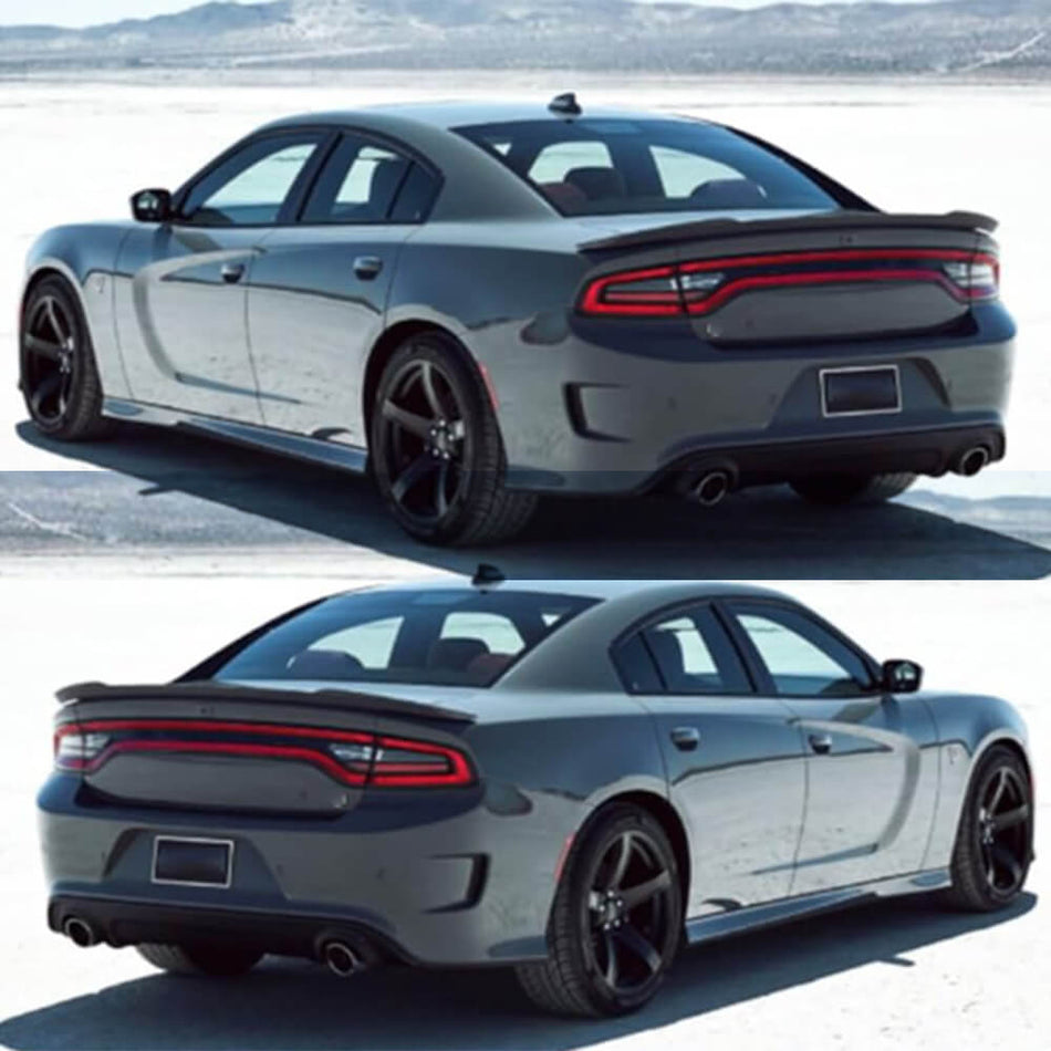 Dodge Charger 2015-2023 Rear Trunk Spoiler Matte Black ABS-Ahacarbon