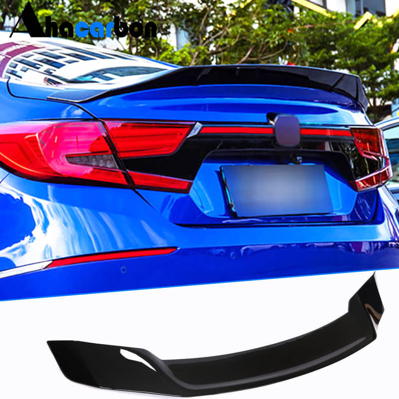 Honda Accord 10th Gen 2018-2021 Rear Trunk Spoiler Glossy Black ABS-Ahacarbon