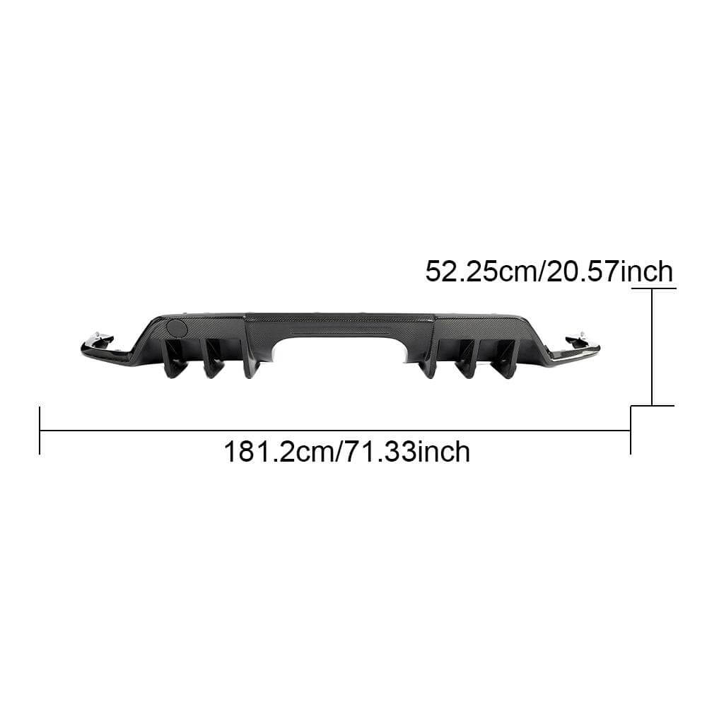 Honda Civic Type R Hatchback 4-Door 2023+ Rear Bumper Diffuser Carbon Fiber-Ahacarbon