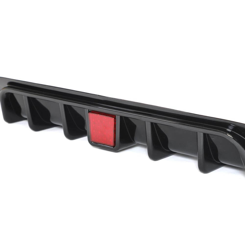 Infiniti Q50 2018-2023 Rear Bumper Diffuser With LED Brake Light Glossy Black ABS-Ahacarbon