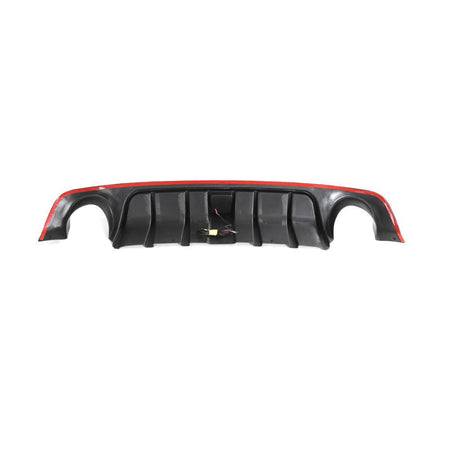 Infiniti Q50 2018-2023 Rear Bumper Diffuser With LED Brake Light Glossy Black ABS-Ahacarbon