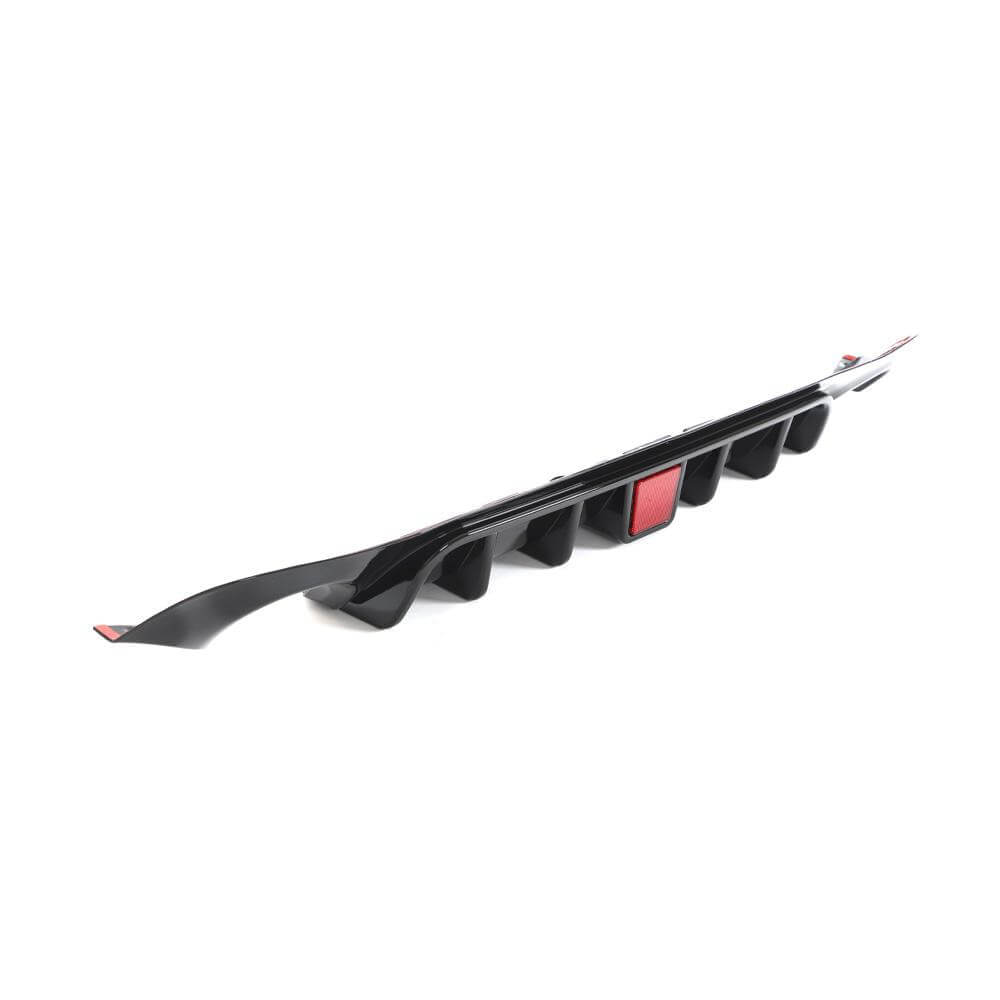 Infiniti Q50 2018-2023 Rear Bumper Diffuser With LED Brake Light Glossy Black ABS-Ahacarbon