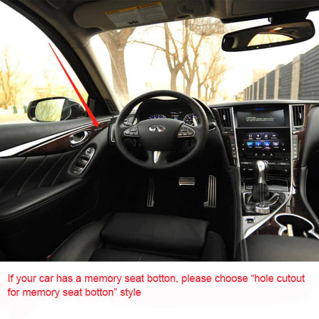Infiniti Q50 Base and Sport Sedan 2014-2024 Interior Decoration Trims Dry Carbon Fiber-Ahacarbon
