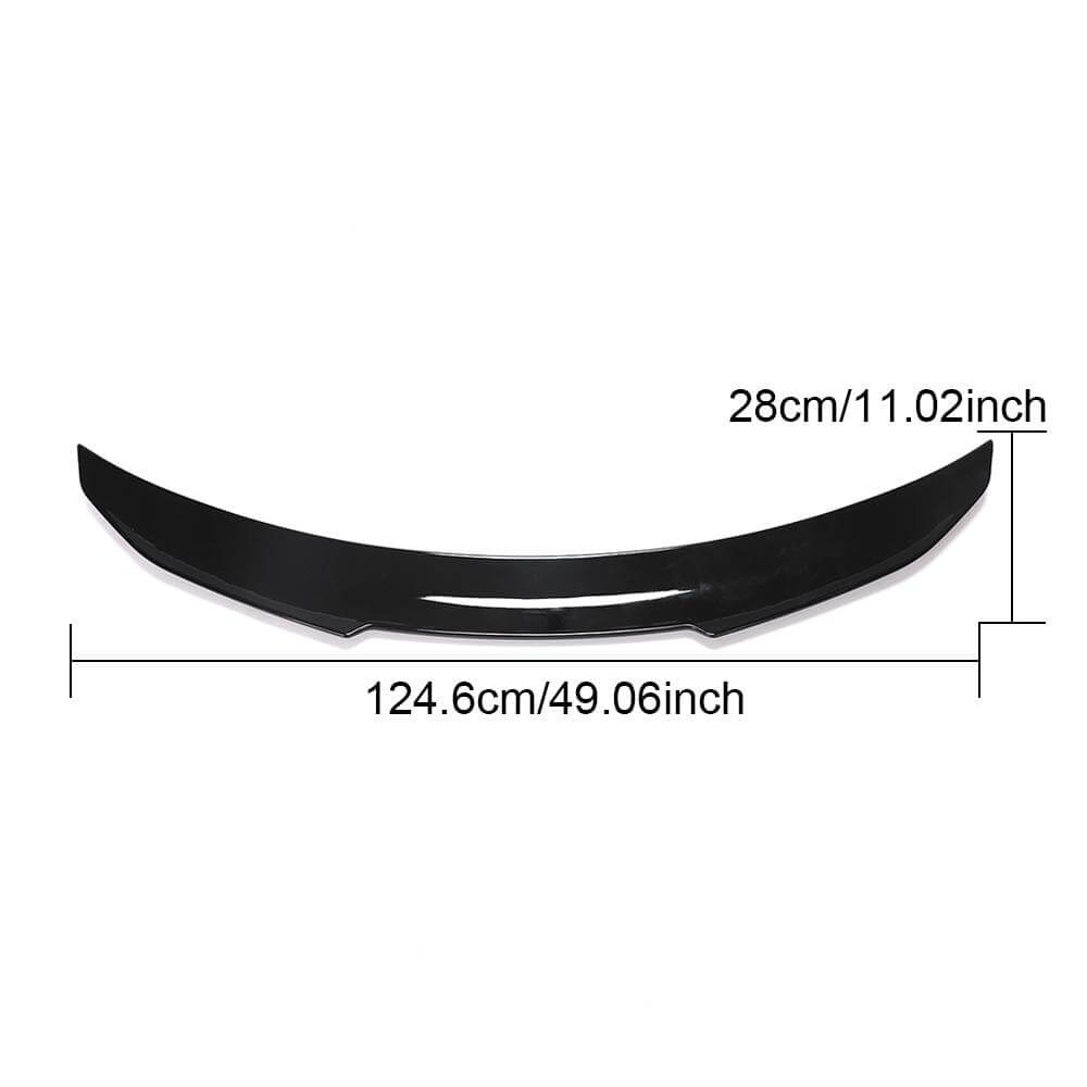 Infiniti Q50 Q50S Sedan 2014-2023 Rear Trunk Spoiler Golssy Black ABS-Ahacarbon
