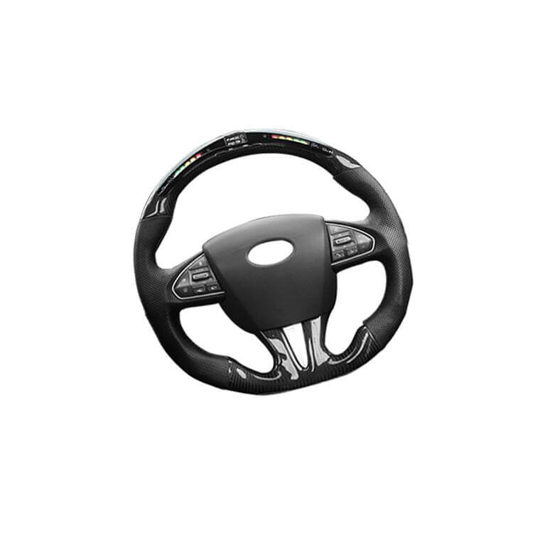 Infiniti Q50 Q50S Sedan 4-Door 2014-2017 Steering Wheel Covers Carbon Fiber-Ahacarbon