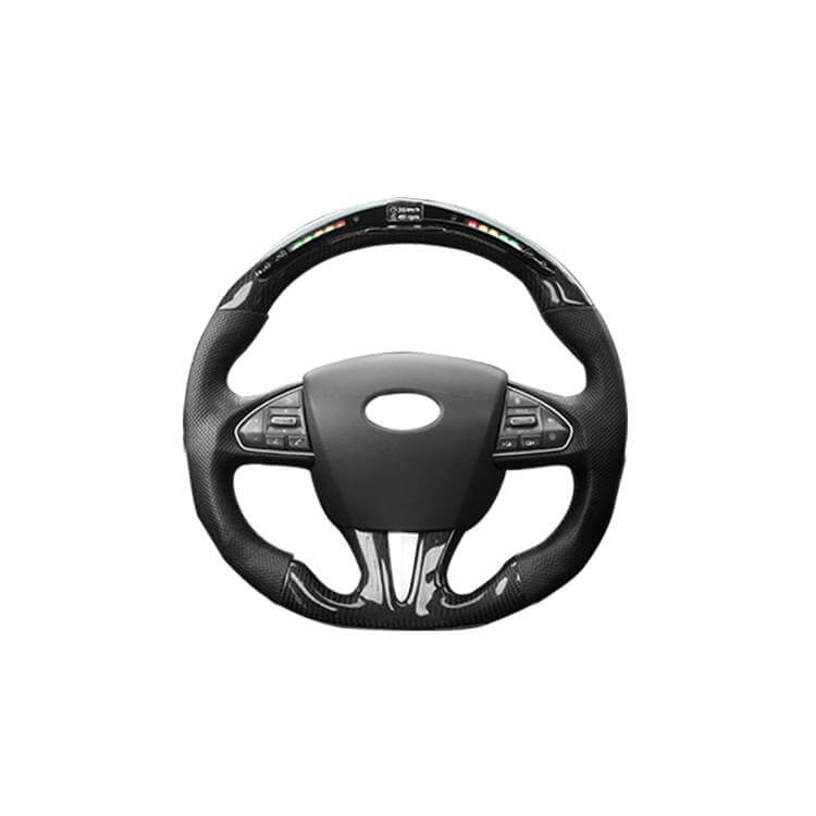 Infiniti Q50 Q50S Sedan 4-Door 2014-2017 Steering Wheel Covers Carbon Fiber-Ahacarbon