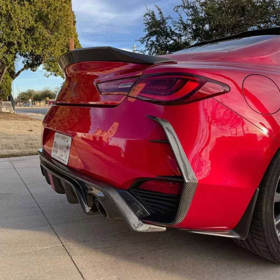 Infiniti Q60 Q60S Coupe 2017-2022 Rear Bumper Splitters Carbon Fiber-Ahacarbon