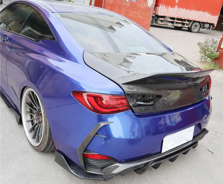 Infiniti Q60 Q60S Coupe 2017-2022 Rear Bumper Splitters Carbon Fiber-Ahacarbon