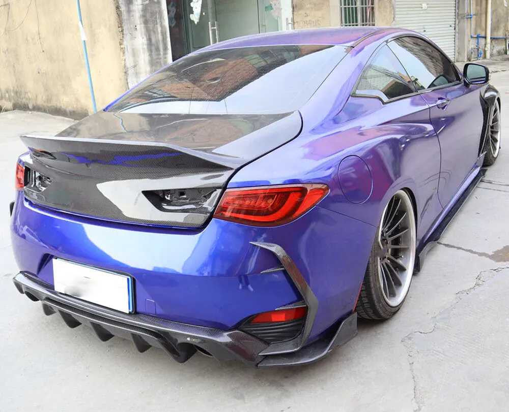Infiniti Q60 Q60S Coupe 2017-2022 Rear Bumper Splitters Carbon Fiber-Ahacarbon
