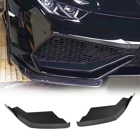 Lamborghini Huracan 2014-2018 Front Bumper Splitters Carbon Fiber-Ahacarbon