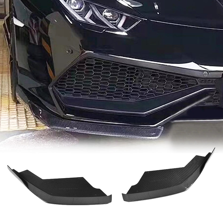 Lamborghini Huracan 2014-2018 Front Bumper Splitters Carbon Fiber-Ahacarbon