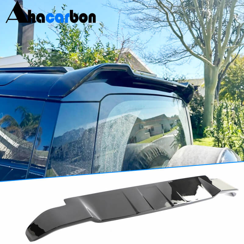Land Rover Defender 90 110 Sport Utility 2020-2023 Rear Roof Spoiler Glossy Black ABS-Ahacarbon