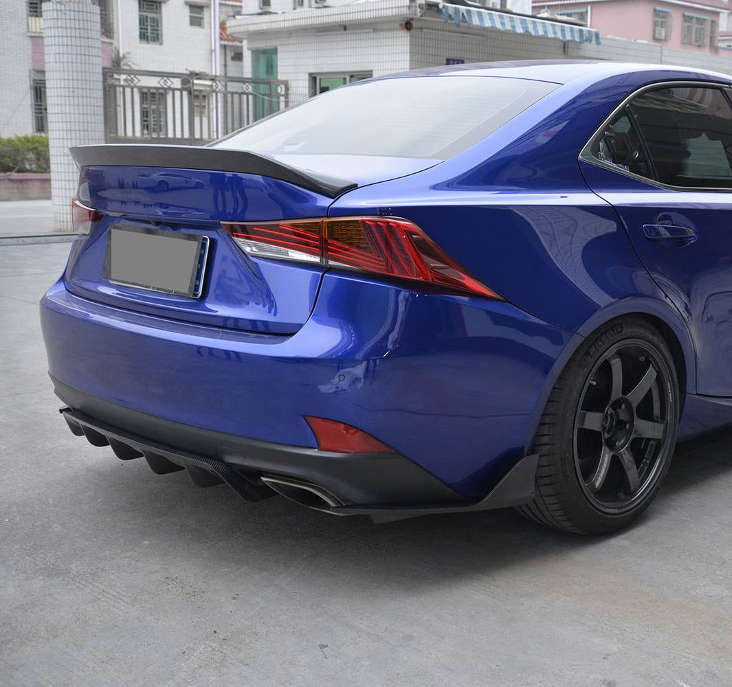 Lexus IS IS250 IS300 IS350 Sedan 2014-2020 Rear Trunk Spoiler Dry Carbon Fiber/FRP-Ahacarbon