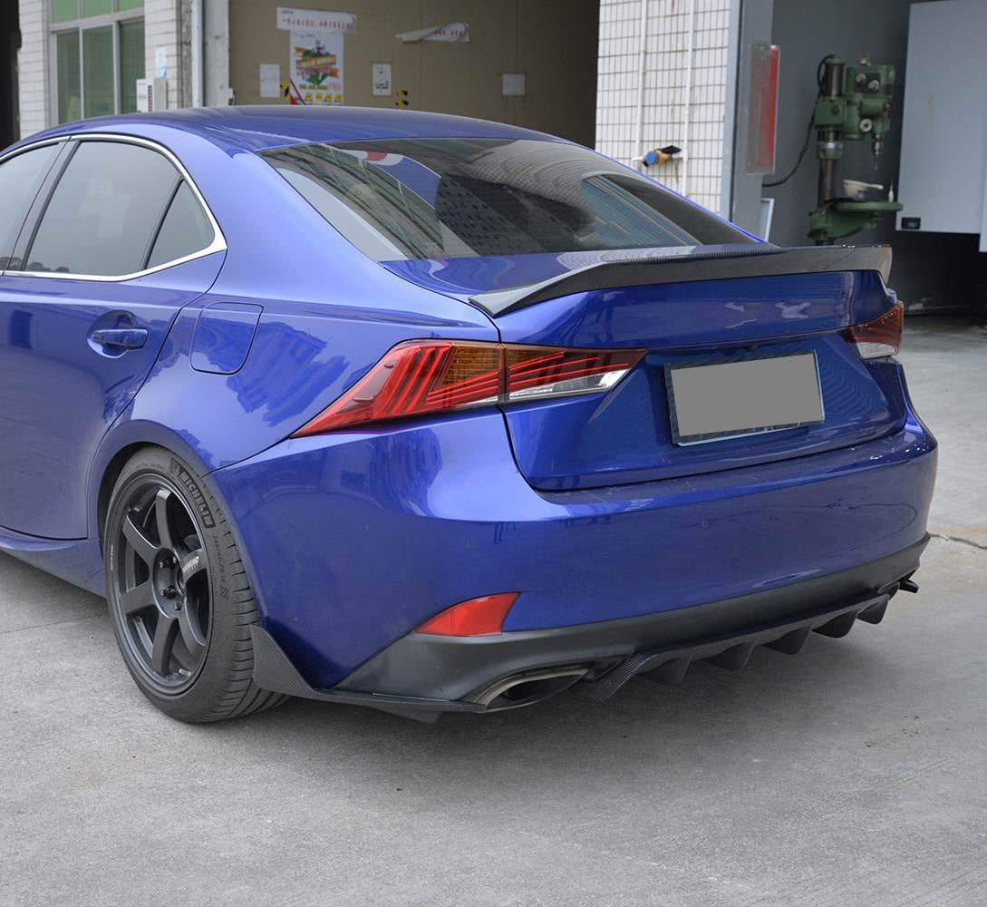 Lexus IS IS250 IS300 IS350 Sedan 2014-2020 Rear Trunk Spoiler Dry Carbon Fiber/FRP-Ahacarbon